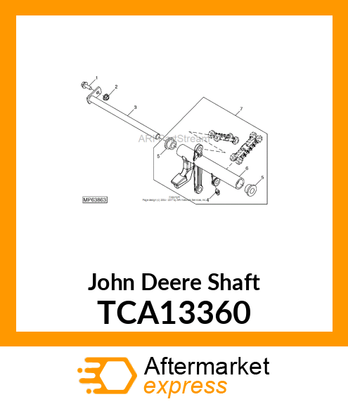 SHAFT, BELCRANK PIVOT ASSY TCA13360