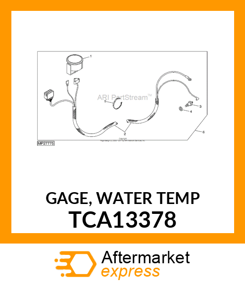 GAGE, WATER TEMP TCA13378