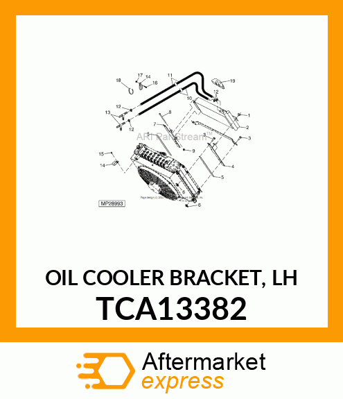 OIL COOLER BRACKET, LH TCA13382