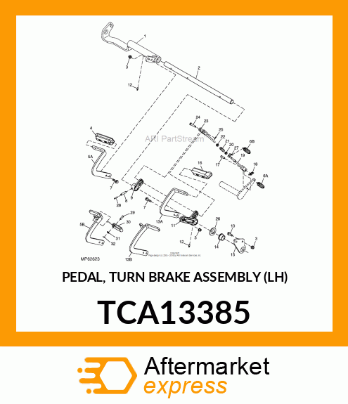 PEDAL, TURN BRAKE ASSEMBLY (LH) TCA13385