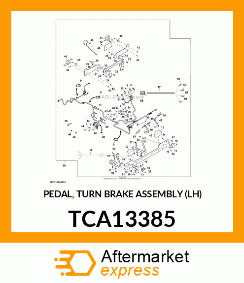 PEDAL, TURN BRAKE ASSEMBLY (LH) TCA13385