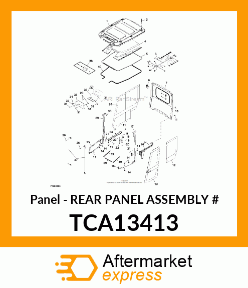 Panel - REAR PANEL ASSEMBLY # TCA13413