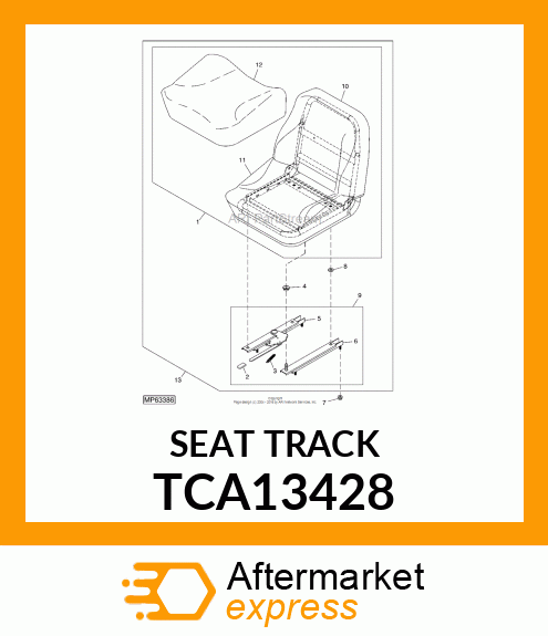 SEAT SLIDE KIT TCA13428