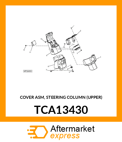 COVER ASM, STEERING COLUMN (UPPER) TCA13430