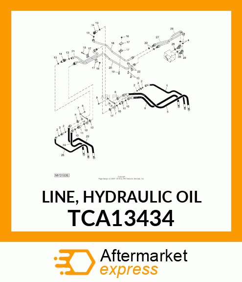 LINE, HYDRAULIC OIL TCA13434