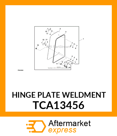 HINGE PLATE WELDMENT TCA13456