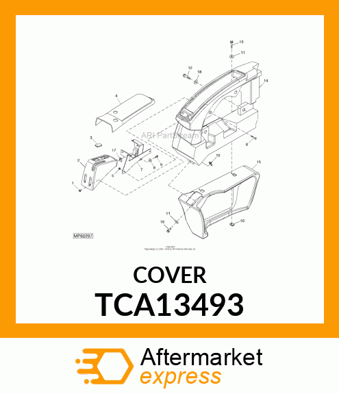 COVER, REAR CONTROLS TCA13493