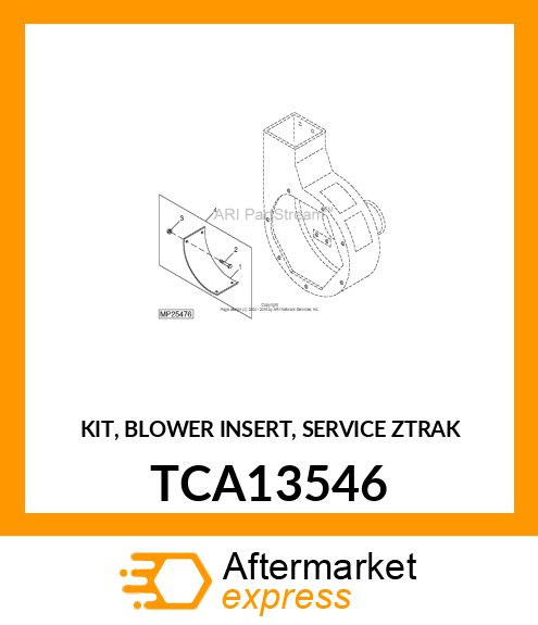 KIT, BLOWER INSERT, SERVICE ZTRAK TCA13546