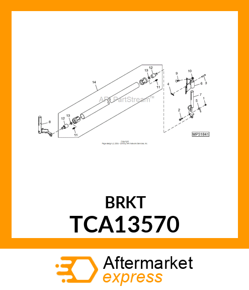 BRACKET, RH GAGE WHEEL TCA13570