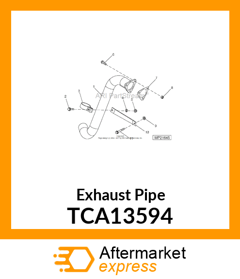 Exhaust Pipe TCA13594