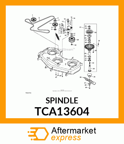 SPINDLE, COMMERCIAL SPINDLE ASSY W TCA13604