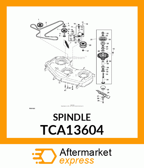 SPINDLE, COMMERCIAL SPINDLE ASSY W TCA13604