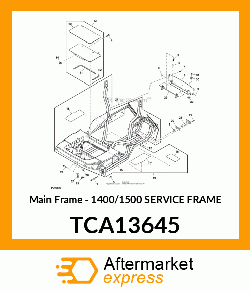 Main Frame - 1400/1500 SERVICE FRAME TCA13645