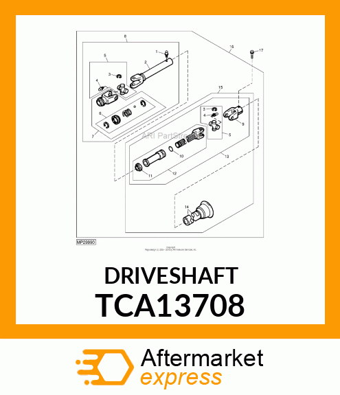 DRIVESHAFT TCA13708