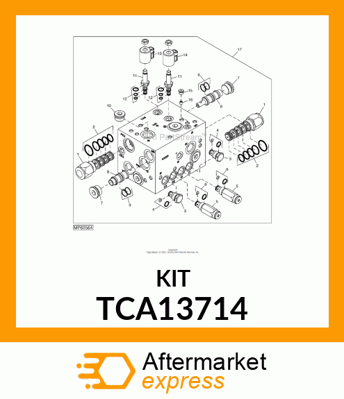 KIT, SEAL (PILOT PISTON) TCA13714