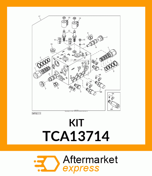 KIT, SEAL (PILOT PISTON) TCA13714