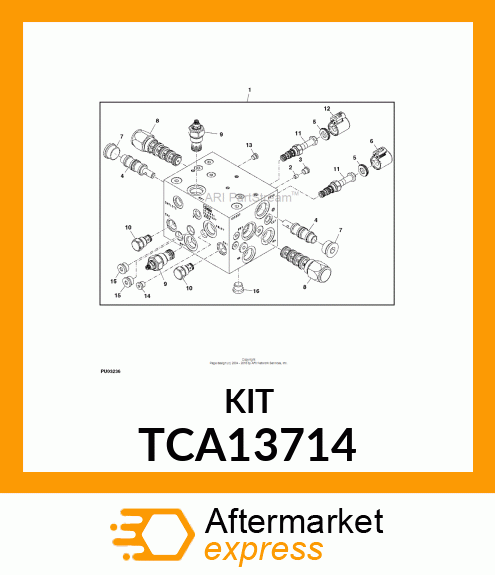 KIT, SEAL (PILOT PISTON) TCA13714