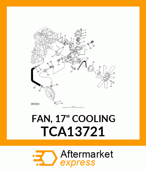 FAN, 17" COOLING TCA13721