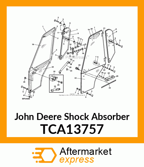 DASHPOT, CAB DOOR TCA13757