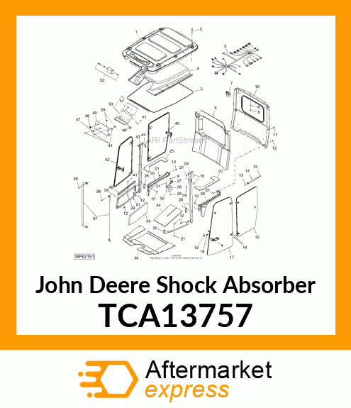 DASHPOT, CAB DOOR TCA13757