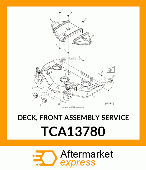 DECK, FRONT ASSEMBLY (SERVICE) TCA13780