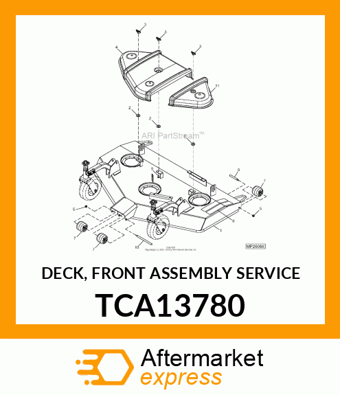 DECK, FRONT ASSEMBLY (SERVICE) TCA13780