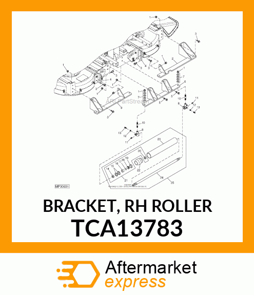 BRACKET, RH ROLLER TCA13783