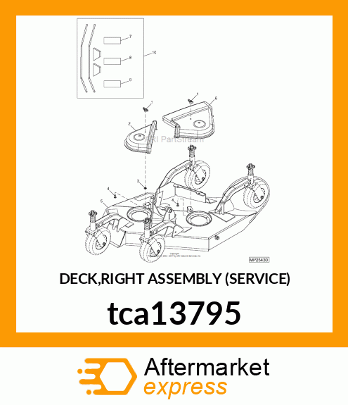 DECK,RIGHT ASSEMBLY (SERVICE) tca13795