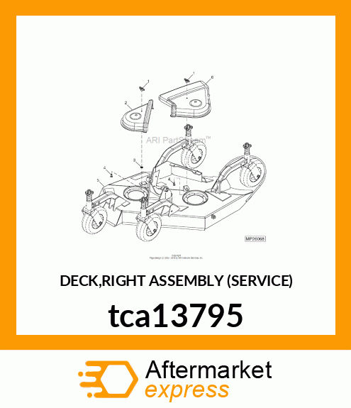 DECK,RIGHT ASSEMBLY (SERVICE) tca13795