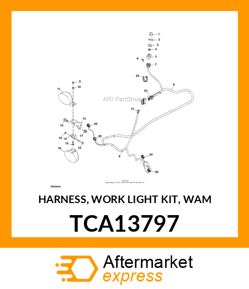 HARNESS, WORK LIGHT KIT, WAM TCA13797