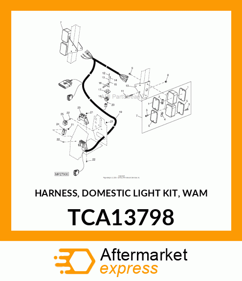 HARNESS, DOMESTIC LIGHT KIT, WAM TCA13798