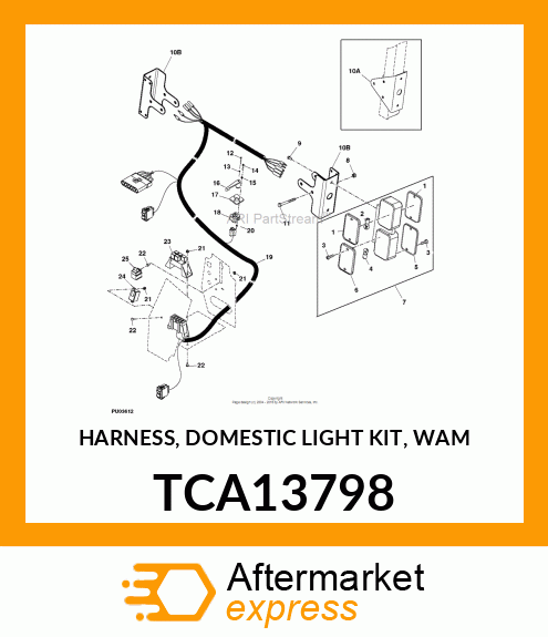 HARNESS, DOMESTIC LIGHT KIT, WAM TCA13798