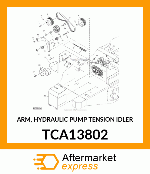 ARM, HYDRAULIC PUMP TENSION IDLER TCA13802