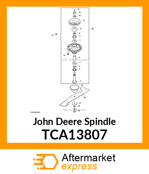 SPINDLE, SPINDLE, ASSY TCA13807