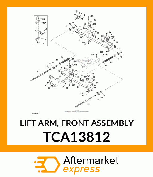 LIFT ARM, FRONT ASSEMBLY TCA13812