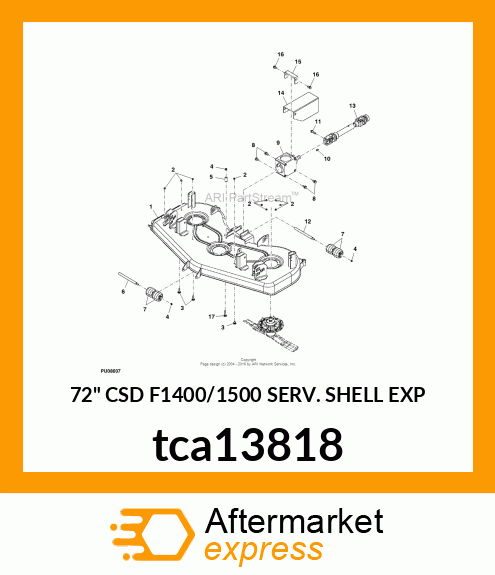 72" CSD F1400/1500 SERV. SHELL EXP tca13818