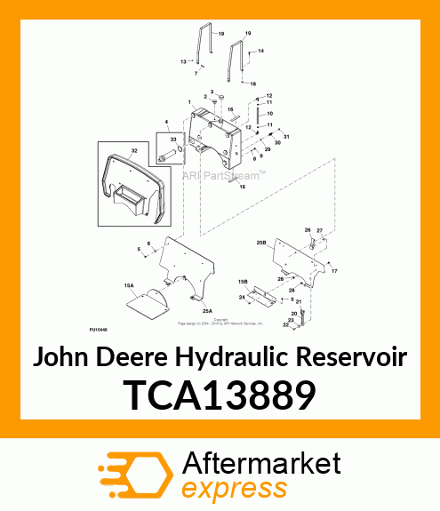 TANK, HYDRAULIC W/INSERTS (PLASTIC) TCA13889