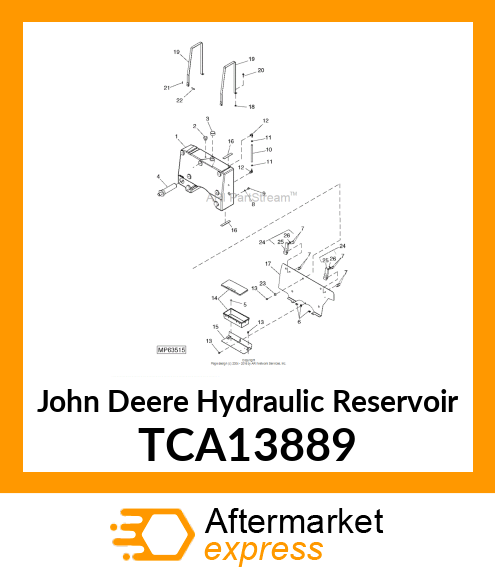 TANK, HYDRAULIC W/INSERTS (PLASTIC) TCA13889