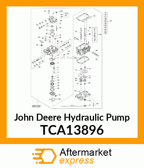 PUMP,DUAL HYDRO, 13CC,DUP TCA13896