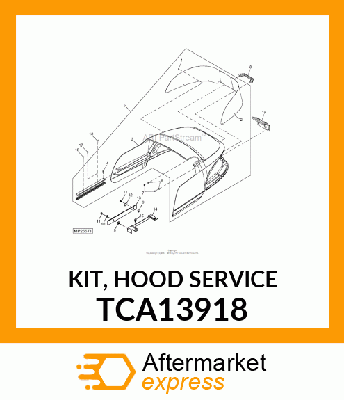 KIT, HOOD SERVICE TCA13918