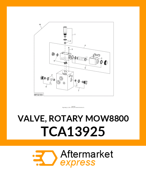 VALVE, ROTARY MOW(8800) TCA13925