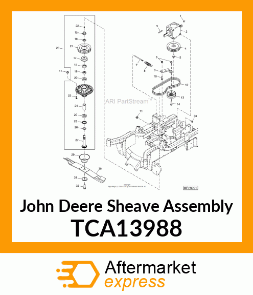 SHEAVE ASSEMBLY, DOUBLE SHEAVE, SPI TCA13988