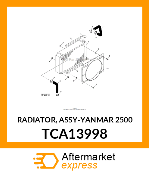 RADIATOR, ASSY TCA13998