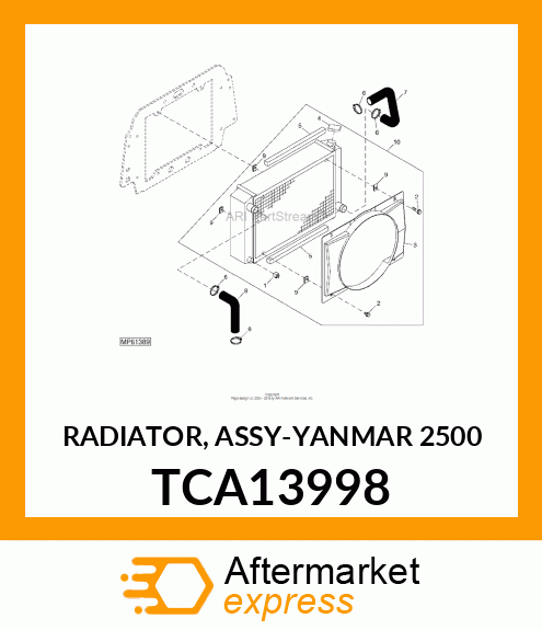 RADIATOR, ASSY TCA13998