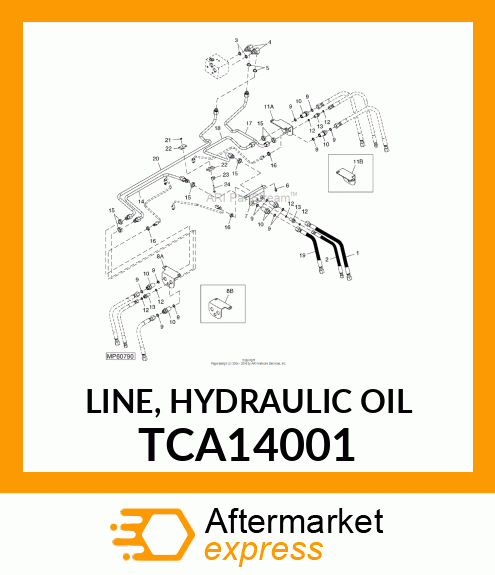 LINE, HYDRAULIC OIL TCA14001