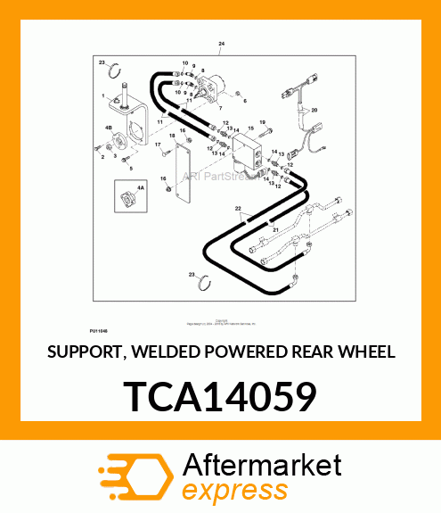 SUPPORT, WELDED POWERED REAR WHEEL TCA14059