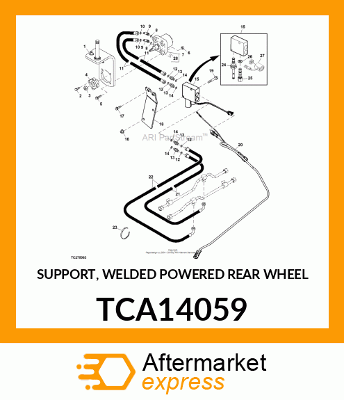 SUPPORT, WELDED POWERED REAR WHEEL TCA14059