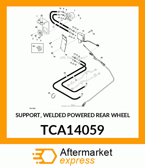 SUPPORT, WELDED POWERED REAR WHEEL TCA14059