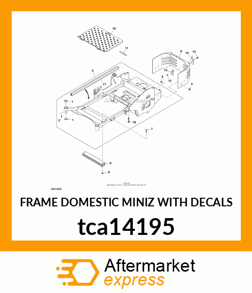 FRAME DOMESTIC MINIZ WITH DECALS tca14195