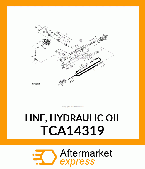 LINE, HYDRAULIC OIL TCA14319